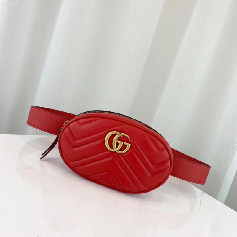 Gucci GG Marmont Matelasse Leather Belt Bag 476434