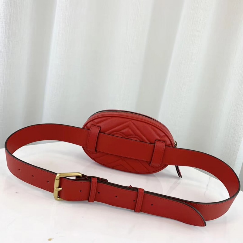 Gucci GG Marmont Matelasse Leather Belt Bag 476434