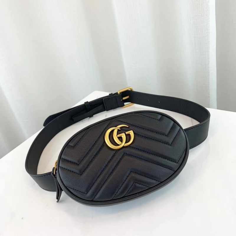 Gucci GG Marmont Matelasse Leather Belt Bag 476434