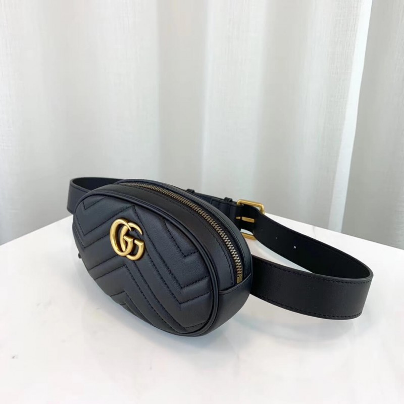 Gucci GG Marmont Matelasse Leather Belt Bag 476434