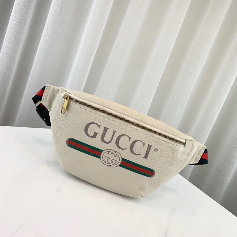 Gucci Print Leather Belt Bag 493869