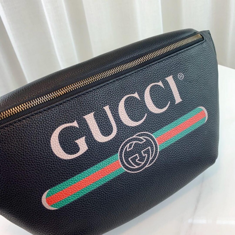 Gucci Print Leather Belt Bag 493869