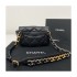 Chanel Lambskin Quilted Chanel 19 Waist Bag AS1163 Black