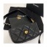 Chanel Lambskin Quilted Chanel 19 Waist Bag AS1163 Black