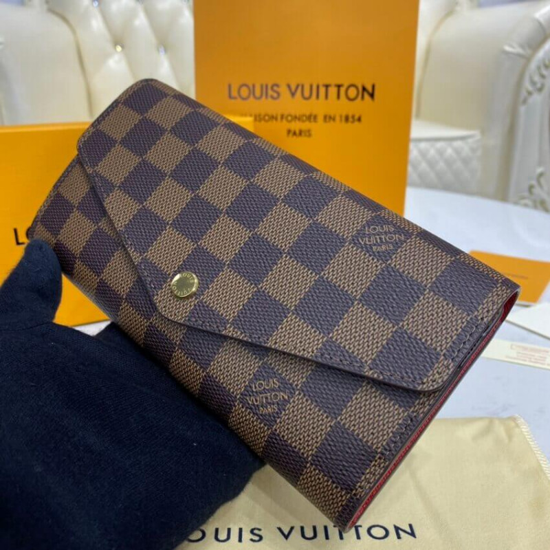 Louis Vuitton Damier Ebene Sarah Wallet N63209