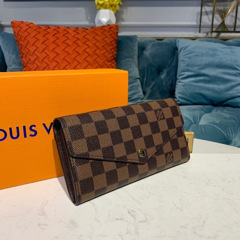Louis Vuitton Damier Ebene Sarah Wallet N63209