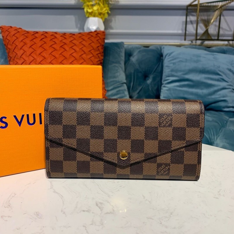 Louis Vuitton Damier Ebene Sarah Wallet N63209