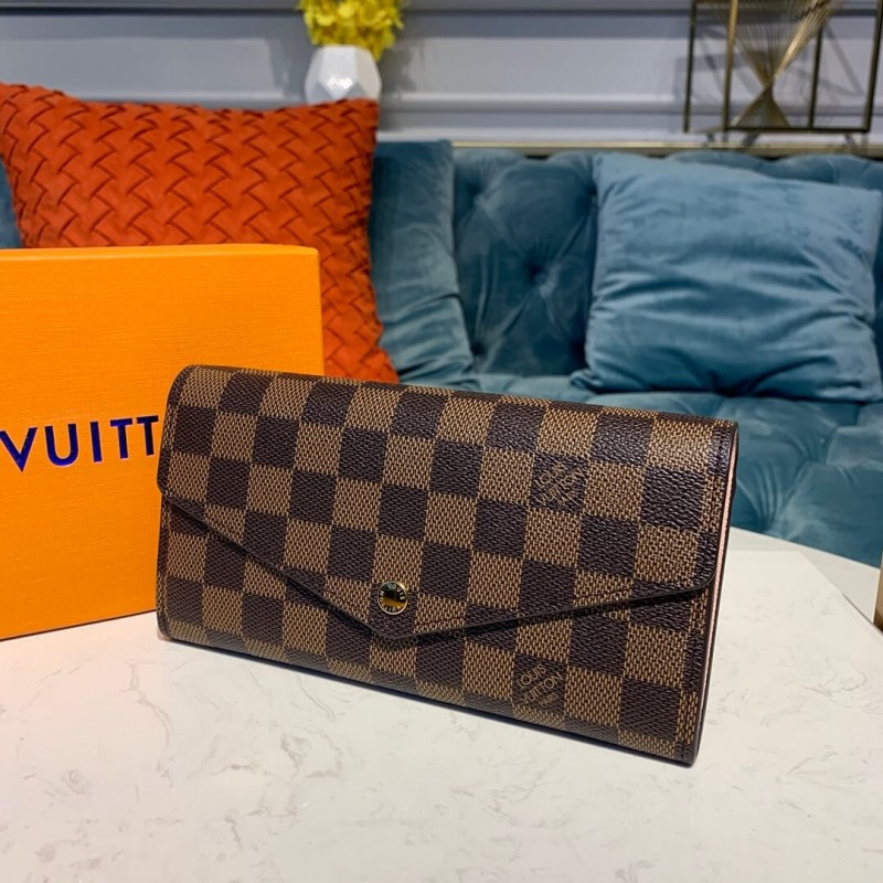 Louis Vuitton Damier Ebene Sarah Wallet N63209