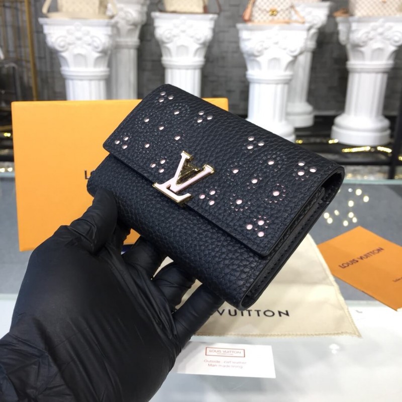 Louis Vuitton Taurillon Leather Capucines Compact Wallet M62658 M62654