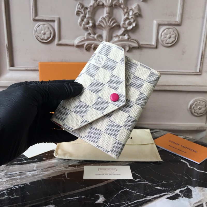 Louis Vuitton Damier Azur Canvas Victorine Wallet N58114