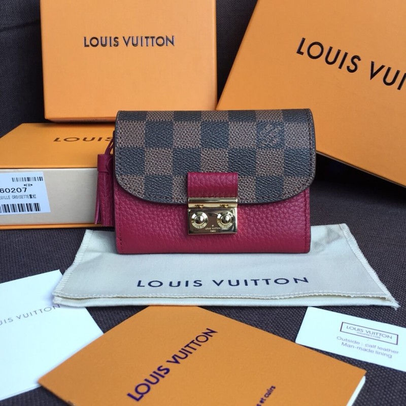 Louis Vuitton Damier Ebene Croisette Compact Wallet N60208