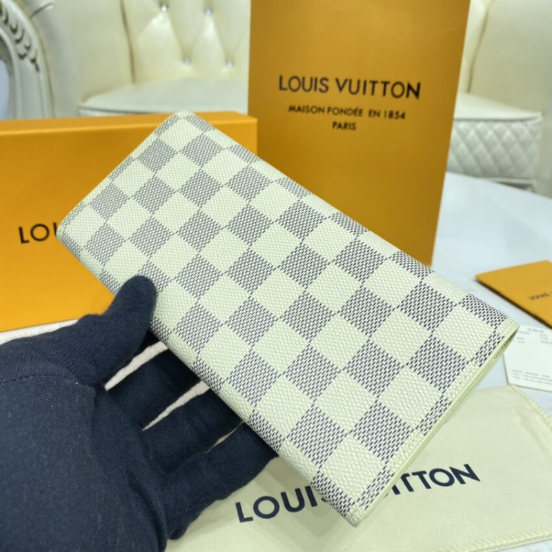 Louis Vuitton Damier Azur Canvas Emilie Wallet N41625
