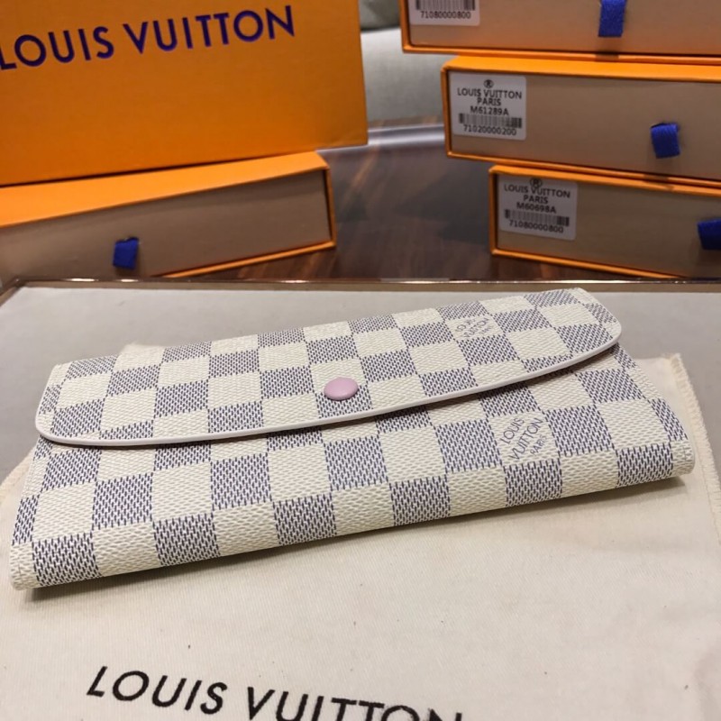 Louis Vuitton Damier Azur Canvas Emilie Wallet N41625