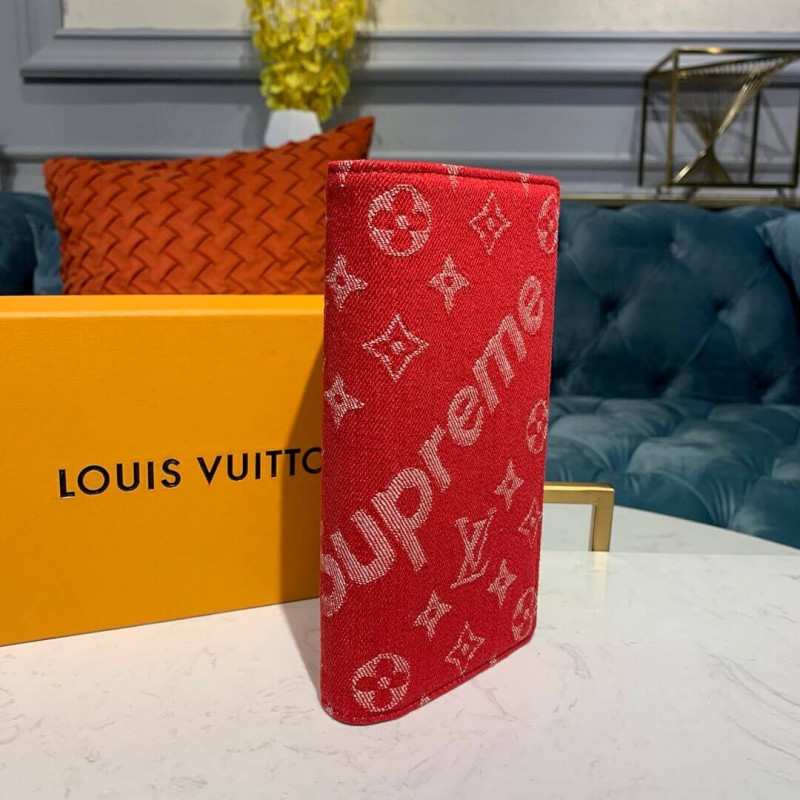Louis Vuitton X Supreme Denim Brazza Wallet M66540