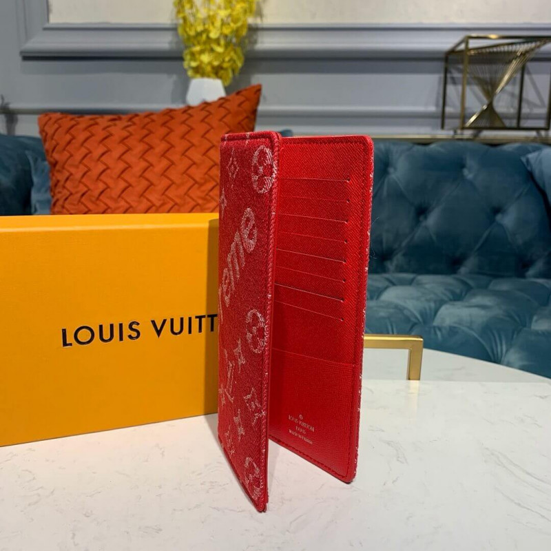 Louis Vuitton X Supreme Denim Brazza Wallet M66540