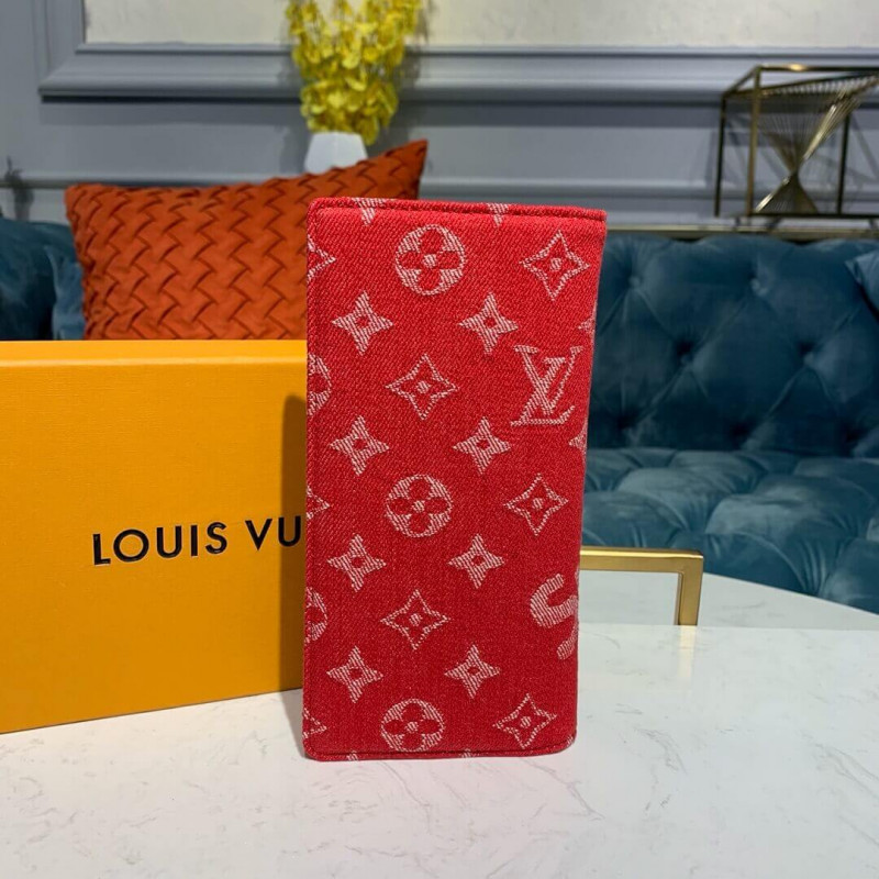 Louis Vuitton X Supreme Denim Brazza Wallet M66540