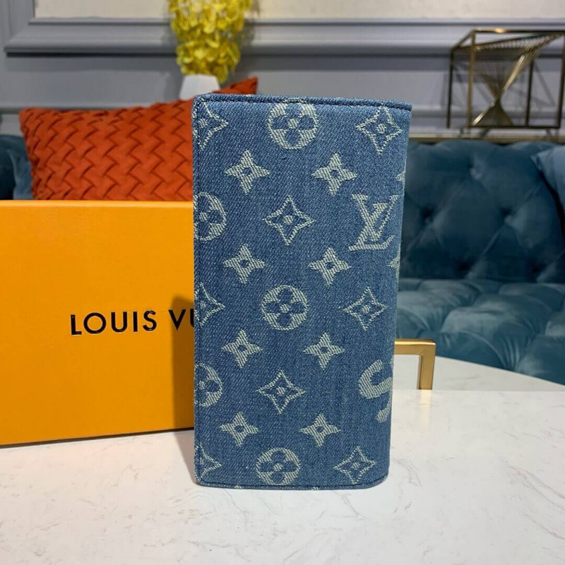 Louis Vuitton X Supreme Denim Brazza Wallet M66540