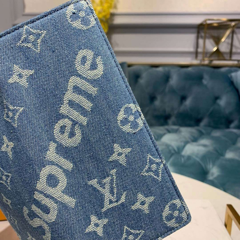 Louis Vuitton X Supreme Denim Brazza Wallet M66540