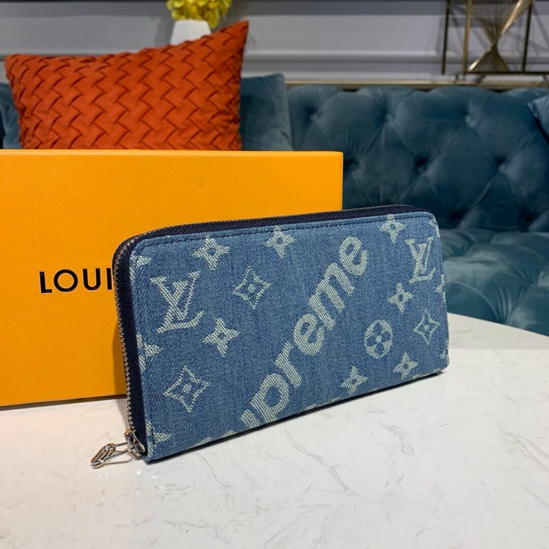 Louis Vuitton X Supreme Denim Zippy Wallet M60017