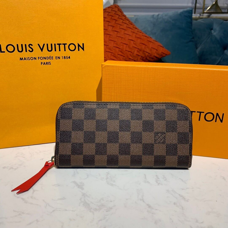 Louis Vuitton Damier Ebene Clemence Wallet N60534 N41626