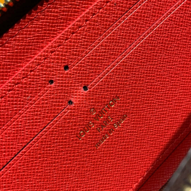 Louis Vuitton Damier Ebene Clemence Wallet N60534 N41626