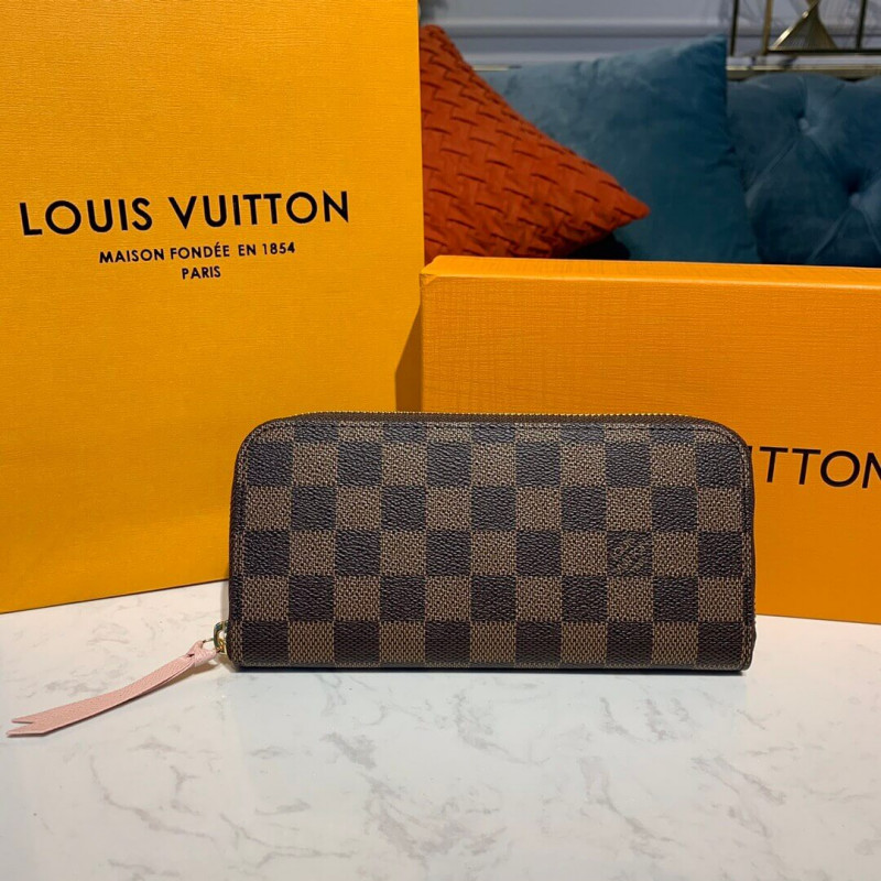 Louis Vuitton Damier Ebene Clemence Wallet N60534 N41626