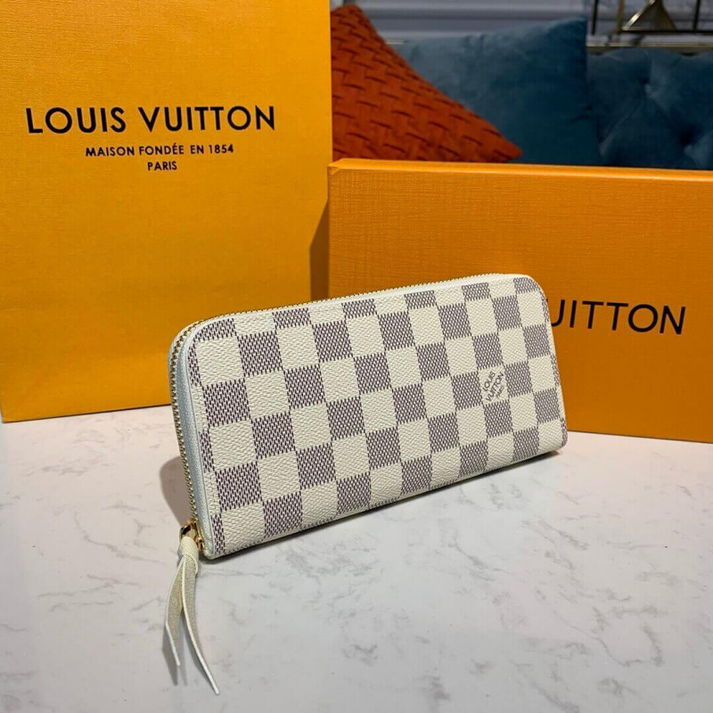 Louis Vuitton Damier Azur Clemence Wallet N61210 N61264