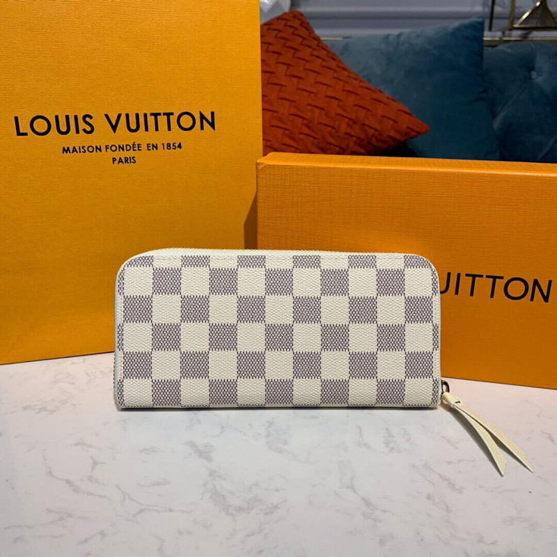 Louis Vuitton Damier Azur Clemence Wallet N61210 N61264