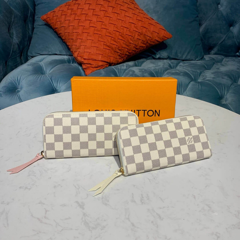 Louis Vuitton Damier Azur Clemence Wallet N61210 N61264