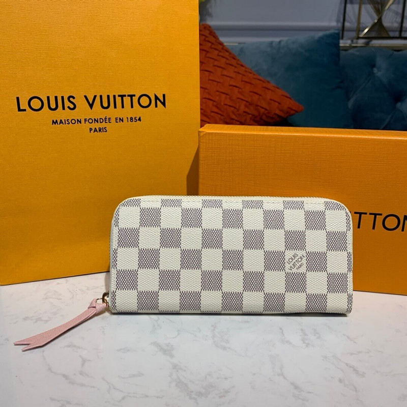 Louis Vuitton Damier Azur Clemence Wallet N61210 N61264