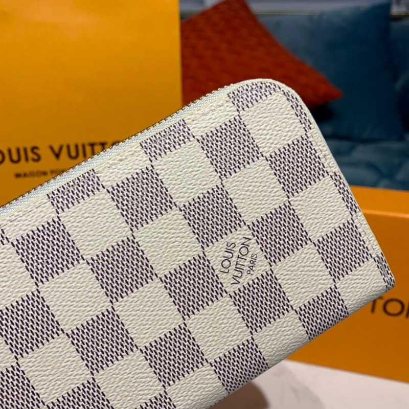Louis Vuitton Damier Azur Clemence Wallet N61210 N61264