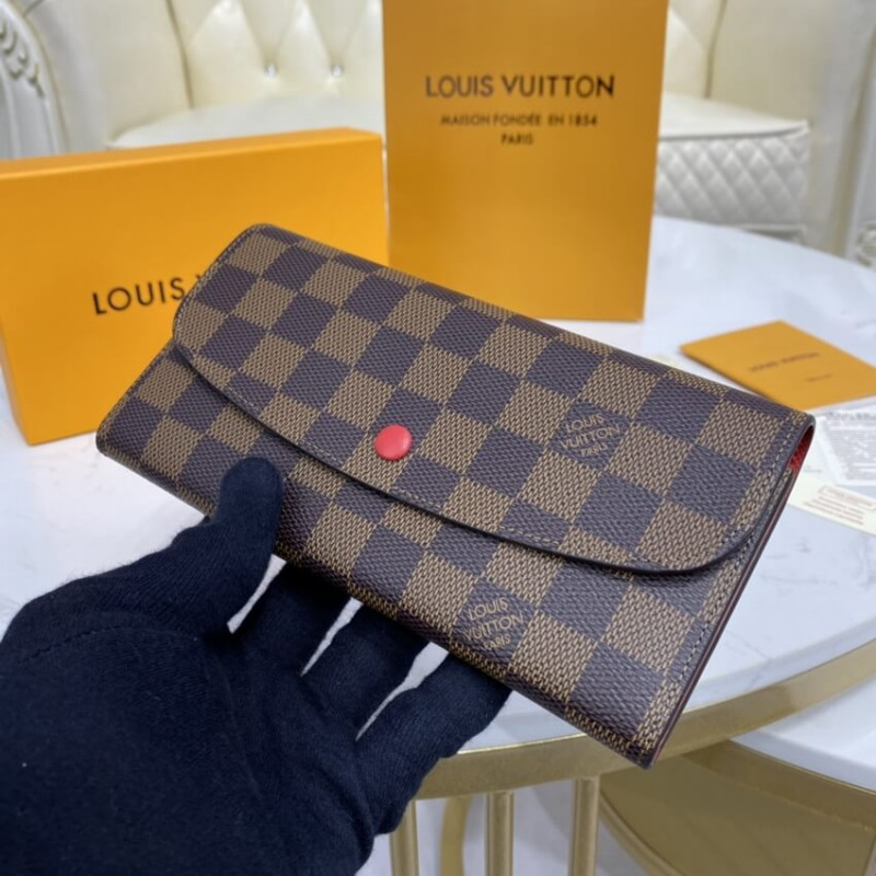 Louis Vuitton Damier Ebene Emilie Wallet N60214 N63544