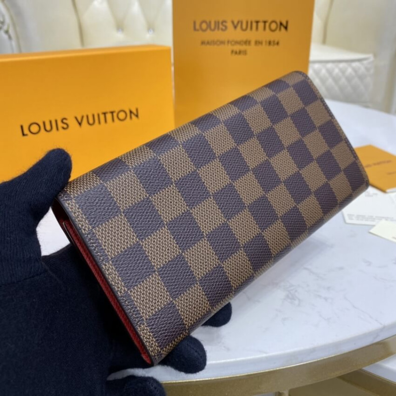 Louis Vuitton Damier Ebene Emilie Wallet N60214 N63544