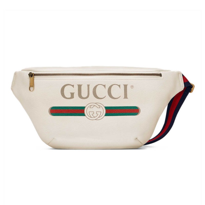 Gucci Print Leather Belt Bag 493869
