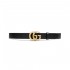 Gucci 30mm Leather Belt With Double G Buckle 414516