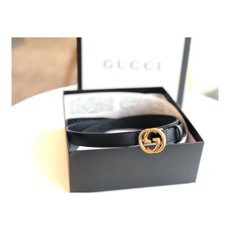 Gucci 20mm Leather Belt With Double G Buckle 409417