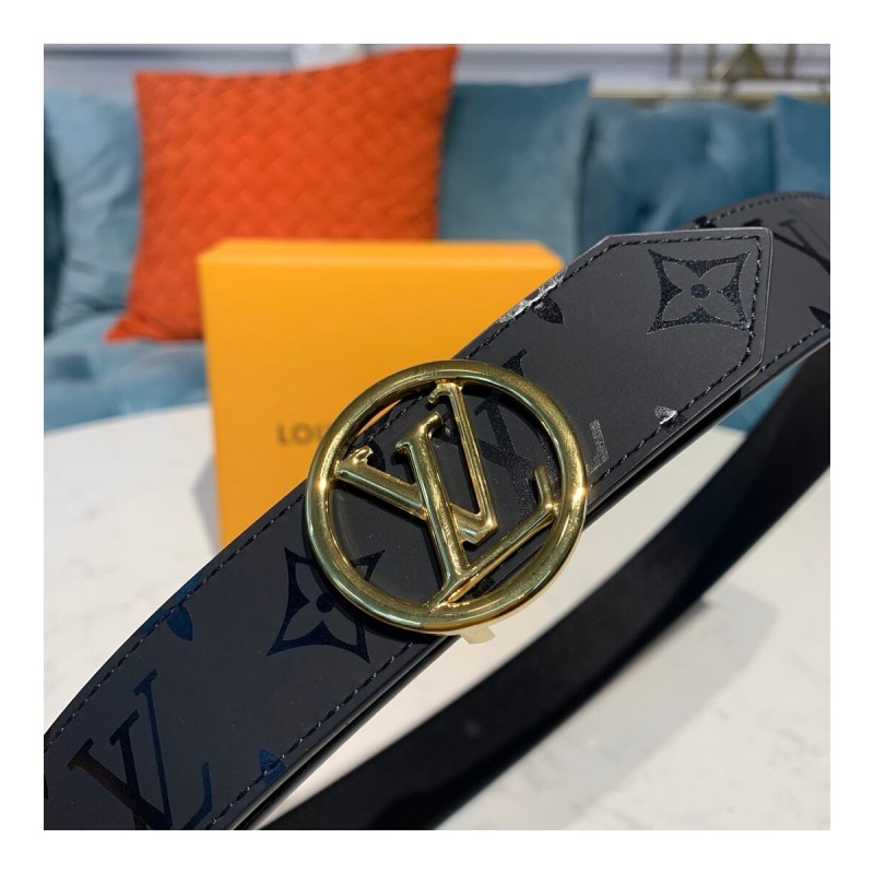 Louis Vuitton LV Circle 30mm Reversible Belt M0139W Gold