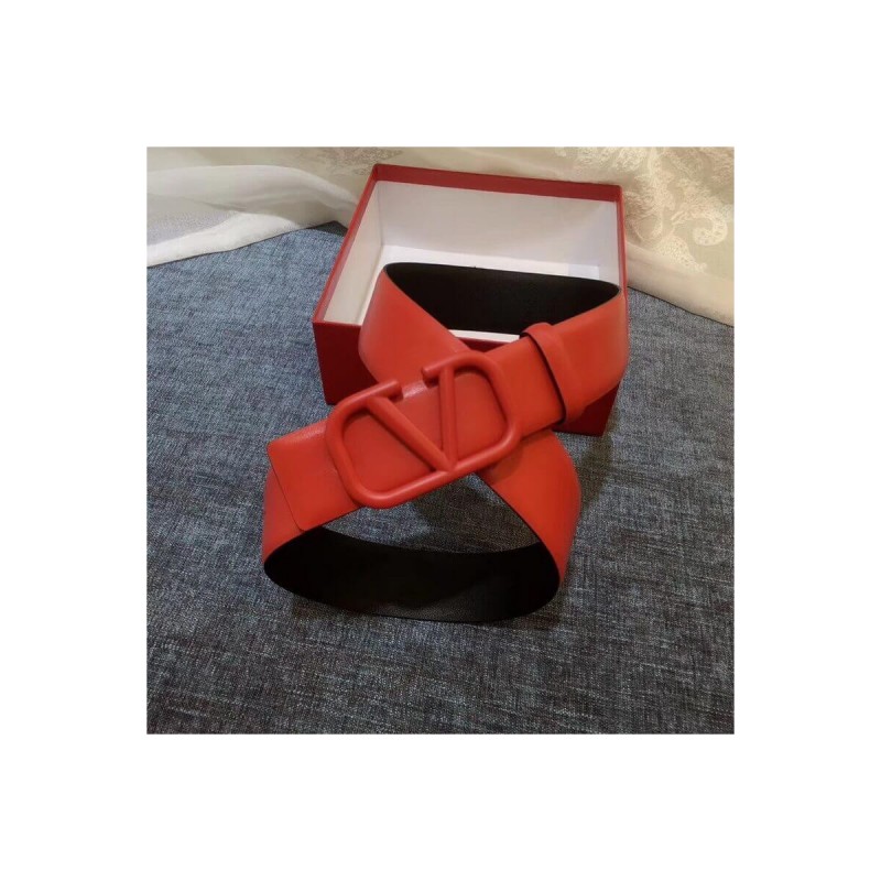 Valentino Reversible Vlogo Belt In Glossy Calfskin 40 mm