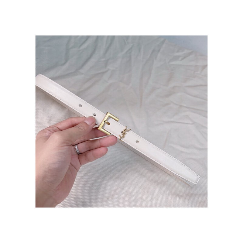 Saint Laurent Monogram Lacquer Leather 3.0cm Belt