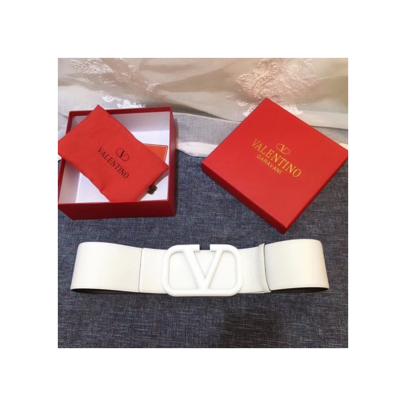 Valentino Reversible Vlogo Belt In Glossy Calfskin 70 mm
