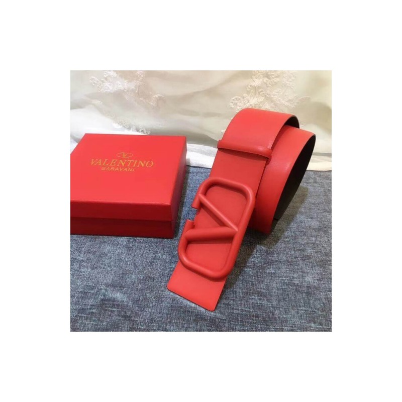 Valentino Reversible Vlogo Belt In Glossy Calfskin 70 mm