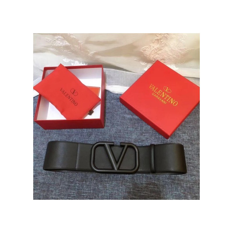 Valentino Reversible Vlogo Belt In Glossy Calfskin 70 mm