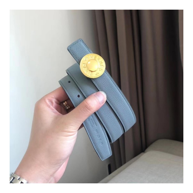 Hermes Bouton Bombe Belt Buckle &amp; Reversible Leather Strap 24mm H0800