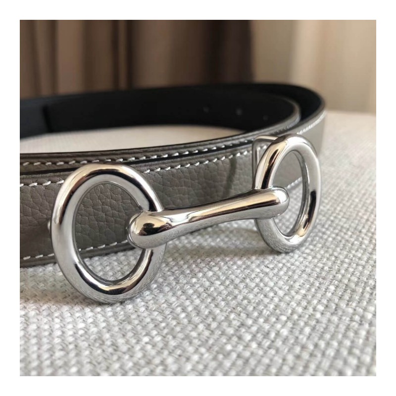 Hermes Gamma Belt Buckle &amp; Reversible Leather Strap 24mm H07536