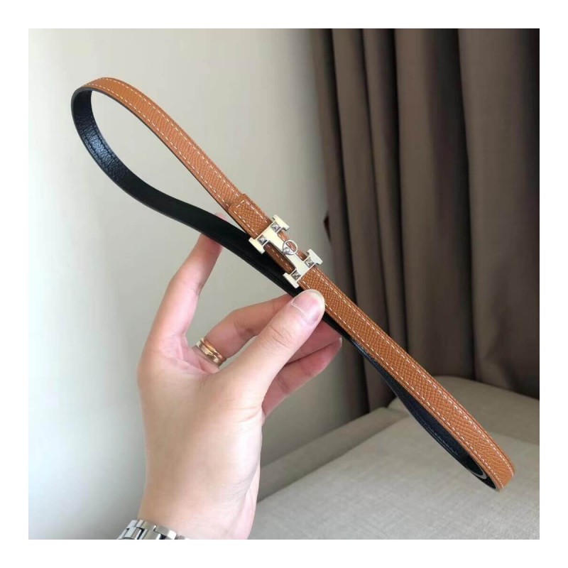 Hermes 5382 Rock Belt Buckle Leather Strap 13mm H0800