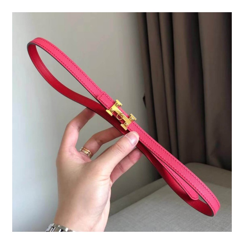 Hermes 5382 Rock Belt Buckle Leather Strap 13mm H0800