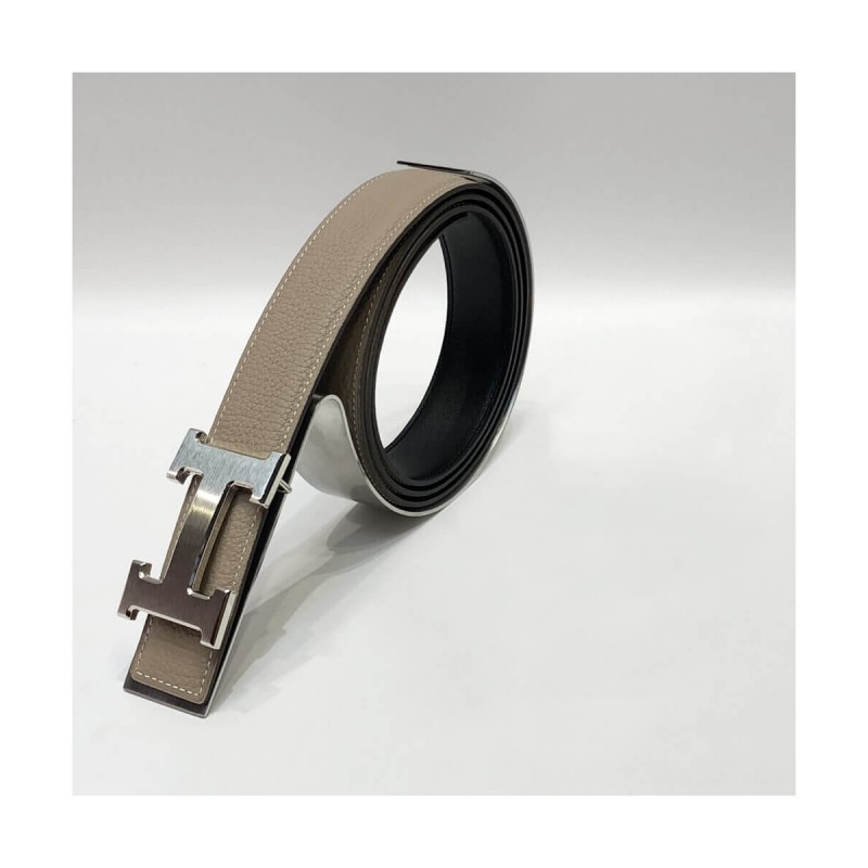 Hermes H Belt Buckle &amp; Reversible Leather Strap 38 mm HB03