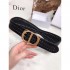 Christian Dior Black 30 Montaigne Calfskin Belt B0047