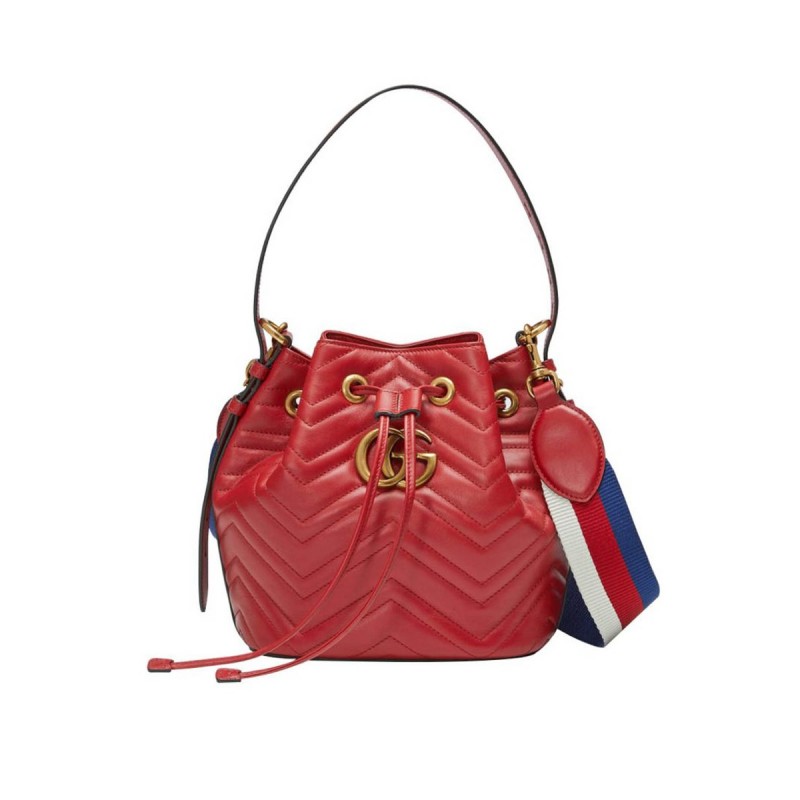 Gucci GG Marmont Quilted Leather Bucket Bag 476674