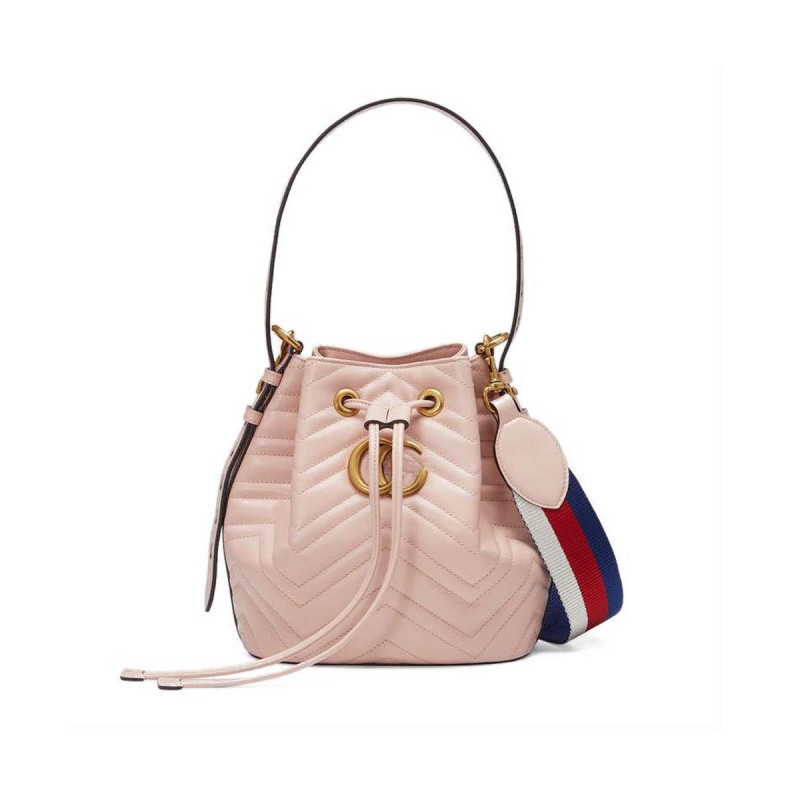 Gucci GG Marmont Quilted Leather Bucket Bag 476674